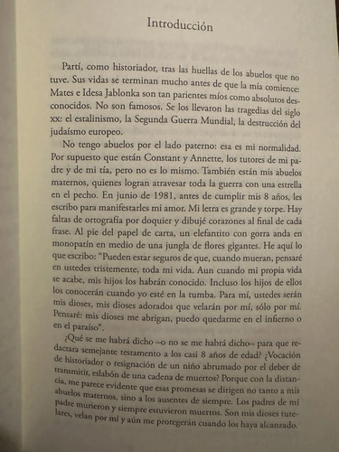 Historia De Los Abuelos Que No Tuve -  Ivan Jablonka
