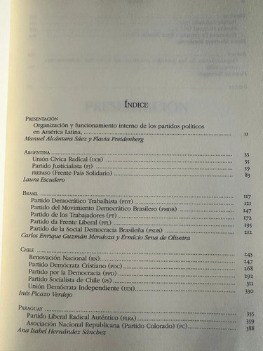 Partidos Políticos De América Latina: Cono Sur