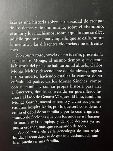No Contar Todo De Emiliano Monge